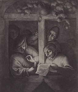 The Singers at the Window by Adriaen Jansz. van Ostade